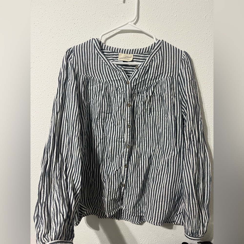 Universal Thread Navy and White Striped Shirt